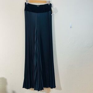 NWT Escada Women Pleated High Rise Wide Leg Pants Size 36 Black Office Career
